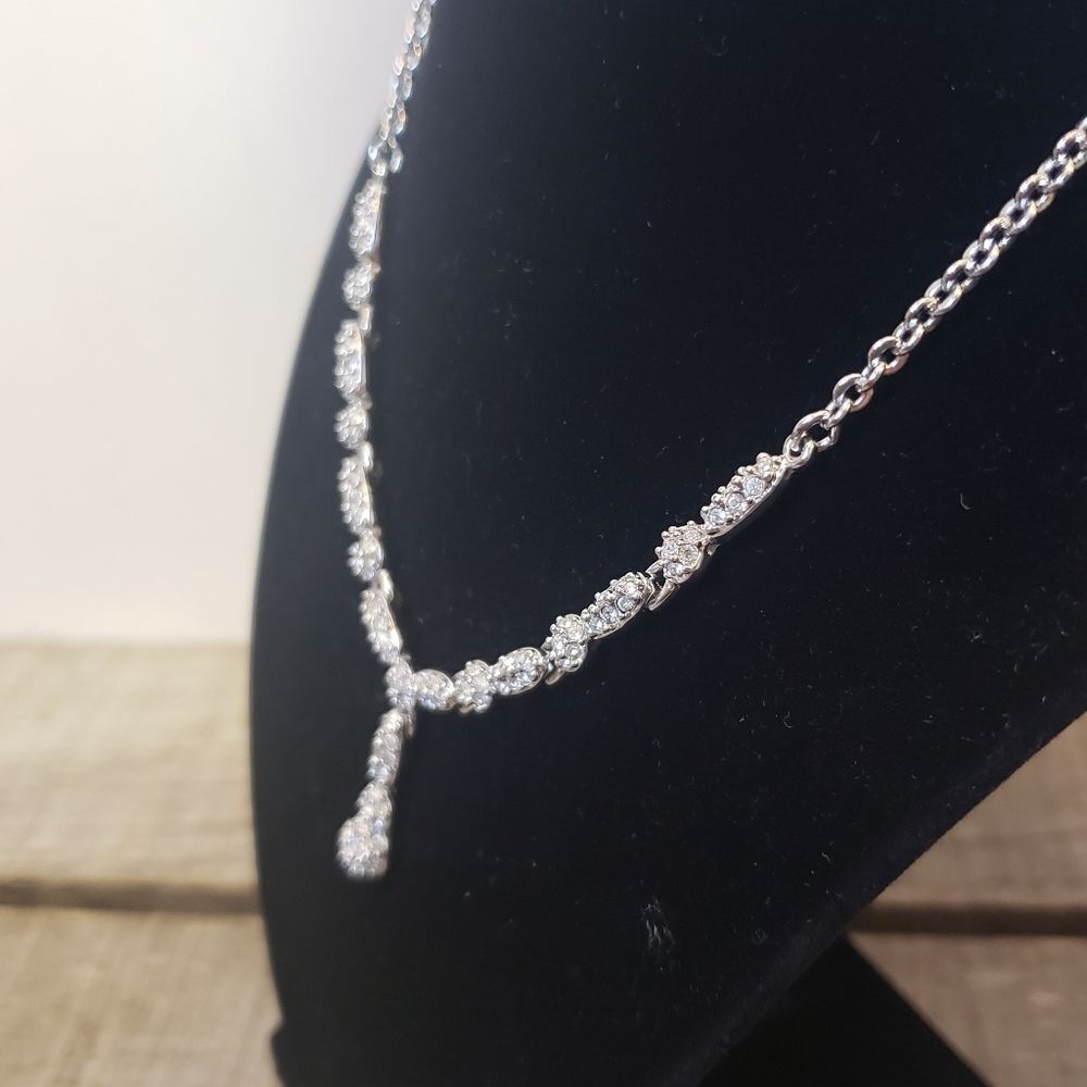 SWAROVSKI Emma Necklace & Earrings Set Prom Wedding Formal - Picture 3 of 13